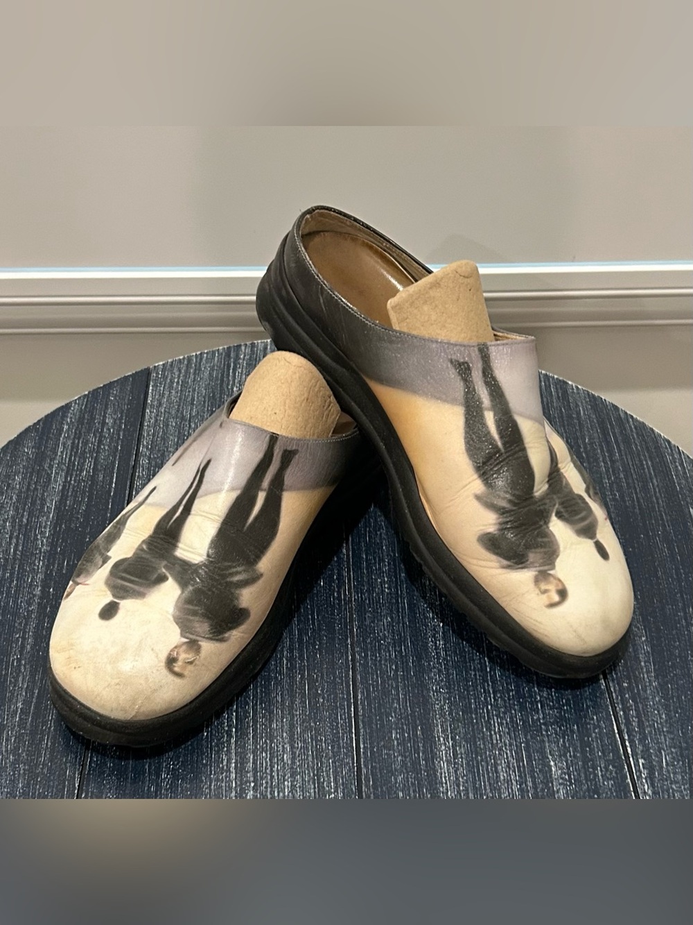 Rare Icon Los Angeles Hand Painted Leather Clogs